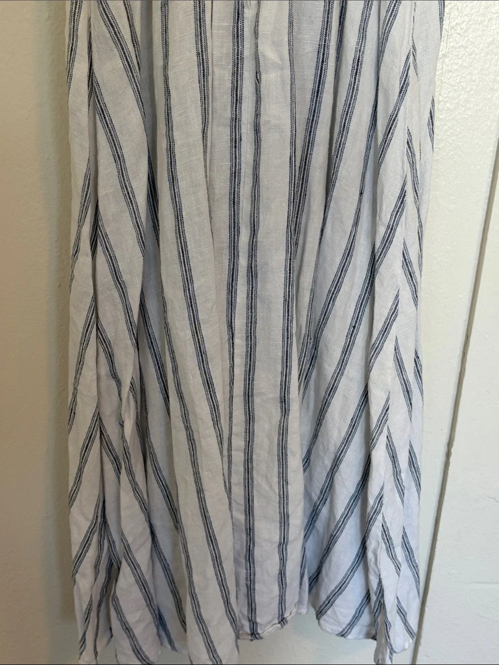 Reformation tagliatelle Blue & White Striped Midi Sundress linen size 2 - Picture 10 of 10